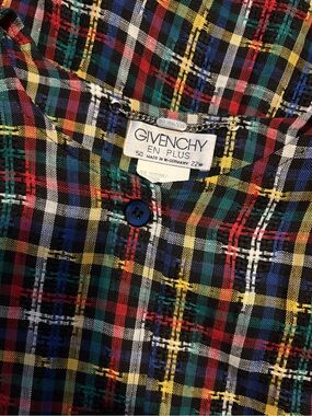 Givenchy Vintage En Plus 3/4 Sleeve Button Down Linen/Viscose